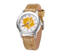 DISNEY Wish - Orologio analogico per bambini, per imparare a leggere l'ora, Giallo, Acciaio inossidabile