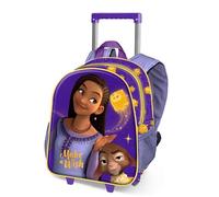 Disney Wish Star-Zainetto 3D con Ruote Piccolo, Lilla, 26 x 34 cm, Capacità 12,5 L