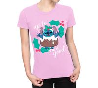 Disney Womens Lilo e Stitch T Shirt | Top di Natale per Le Donne | Lilo e Stitch Regali per Le Donne | Rosa | X-Grande