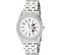 DISNEY Women's Mickey Mouse Analog-Quartz Watch with Stainless-Steel Strap, Silver, 20 (Model: WDS000383)
