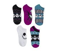 Disney Women's Nightmare Before Christmas 5 Pack No Show Socks