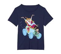 Disney Wreck-It Ralph 2 Cinderella And Vanellope Driving Maglietta, Donna plus-size, Navy, 5X
