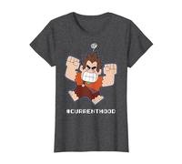 Disney Wreck It Ralph 2 #Current Mood Maglietta, Donna, Grigio Scuro, XL