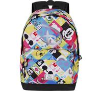 DISNEY Zaino '100 Collage' blu chiaro / giallo / rosa / nero Bambini DISNEY One Size