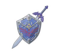 Disney Zelda GLZ3037 - Orologio da parete a forma di scudo e spada, colore: blu e argento
