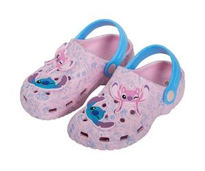 Disney Zoccoli da ragazza Stitch e Angel con ciondoli per bambini, sandali estivi con cinturino alla caviglia, scarpe da spiaggia, Blu, 36 EU