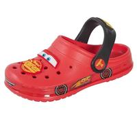 Disney Zoccoli per bambini Cars con ciondoli Saetta McQueen Sliders con cinturino alla caviglia scarpe da spiaggia, Rosso e giallo., 23 EU