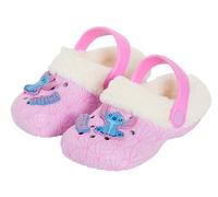 Disney Zoccoli Stitch per Ragazze, in Pelliccia di Borg, Foderati in Pile con ciondoli, Pantofole per Bambini, Scarpe da casa, Morbidi Sandali