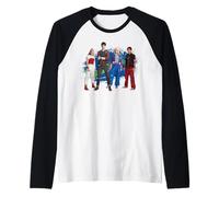 Disney Zombies 4 Nova & Victor + Zed & Addison Official Maglia con Maniche Raglan