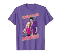 Disney Zombies Addison And Zed Zombies Have More Fun Maglietta, Uomo, Viola Mélange, XL