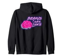 Disney ZOMBIES "Brains Over Looks" Funny Zombie Brain Felpa con Cappuccio