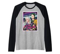 Disney ZOMBIES Zed & Addison "Be My ZomBAE" Pop Art Style Maglia con Maniche Raglan