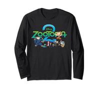 Disney Zootopia 2 Illustrated Characters and Logo Maglia a Manica
