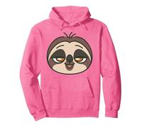 Disney Zootropolis Flash Sloth Cute Kawaii Big Face Costume Felpa con Cappuccio, Unisex per adulti, Rosa acceso, L