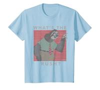 Disney Zootropolis Flash What's The Rush Maglietta, Bambini, Celeste, 2 anni