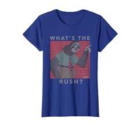 Disney Zootropolis Flash What's The Rush Maglietta, Donna, Blu Reale, XXL