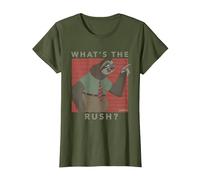 Disney Zootropolis Flash What's The Rush Maglietta, Donna, Oliva, L