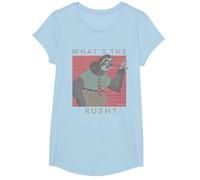 Disney Zootropolis Flash What's The Rush Maglietta, Ragazze, Celeste, XS