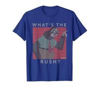 Disney Zootropolis Flash What's The Rush Maglietta, Uomo, Blu Reale, M
