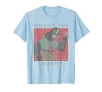 Disney Zootropolis Flash What's The Rush Maglietta, Uomo, Celeste, XXL