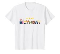 Disney Zootropolis "It's My Birthday" Party Matching Maglietta, Bambini, Bianco, 6 anni