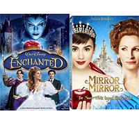 Disney's Enchanted & Mirror Mirror DVD Set Classic Family Fantasy Movie Bundle Double Feature