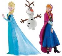 Disney's Frozen Official Set of 3 Figures, Anna, Elsa And Olaf by Disneys Frozen