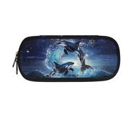 DISNIMO Astuccio portapenne per ragazze e ragazzi, astuccio portapenne per bambini piccoli regali per il rientro a scuola, Balena Killer, Organizer per borse