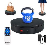 Disogafil - Piattaforma rotante 360, giradischi elettrico motorizzato da 32 cm / 12,6 pollici, supporto espositivo rotante motorizzato con capacità di 159 kg con telecomando, giradischi per fotografia