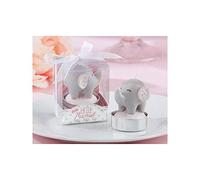 Disok - Candela per battesimo con elefante, in confezione regalo Candele per battesimo. Candele originali per battesimo. 10-Rosa
