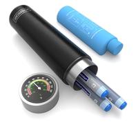 DISONCARE borsa termica medicinali,porta insulina termico da viaggio,Indicatore meccanico della temperatura Approvato TSA Contiene 3 penne per iniezione,2-8 °C,Diabete da viaggio(Nero)