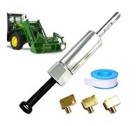 Disostruttore Ingrassatori Set Sblocco Ugelli Lubrificanti Uso Intenso | Con Adattatori a Gomito 90° 6/8/10 mm e Pulitore Ugelli Iniettore Grasso Per Trattore Escavatore Camion e Spazi Argento