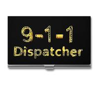 Dispatcher 911 Porta biglietti da visita sottile in metallo porta carte di credito porta carte di credito portafoglio organizer per uomini donne 9,4 x 5,6 x 0,8 cm, Stile:, Taglia unica