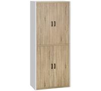 Dispensa Cucina In Legno Mdf Con 4 Ripiani Regolabili E 4 Porte, 80x40x182 cm