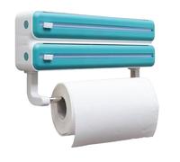 Dispensatore avvolgente da parete - Organizzatore per tagliafilm con gancio in tessuto, supporto per rack da cucina | Cling Roll Container for Food Prep, Compact Wrap Tool for Home Cook