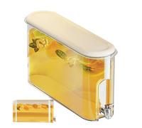 Dispensatore di bevande con Spigot - Puche d'acqua di dispersione premium per il frigorifero | 2L Brocca per bevande fredde per limonata, caffè ghiacciato e succo | Contenitore trasparente con