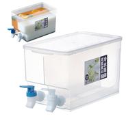 Dispensatore di bevande in frigorifero, distributore di limonata - Grande distributore di bevande | Puche di tè portatile con 2 rubinetti, bollitore freddo perdite per uso interno