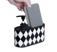 Dispensatore di sapone - Dispenser di sapone con supporto in spugna, dispenser di saponi da cucina 2 in 1, saponi per stoviglie erogatore pompa contenitore per lozione liquida per controsoffitto