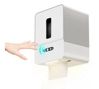 Dispenser Automatico di Asciugamani di Carta Senza, Portarotolo Intelligente per Montaggio a Parete, Dispenser Elettrico di Asciugamani di Carta con Luce Notturna per