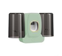 Dispenser automatico di dentifricio da parete con supporto spremi per bagno, progettato per mantenere il dentifricio in ordine e facilmente accessibile (verde)