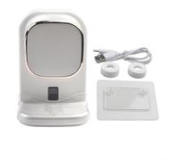 Dispenser automatico di dentifricio da parete, spremiagrumi elettrico, ricaricabile tramite USB, multi-ingranaggio, regolabile, portaspazzolino da parete (bianco)
