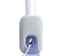 Dispenser automatico di dentifricio: set in ABS, kit di spremiagrumi pigro | Portaspazzolino compatto senza perforazione con copertura antipolvere con