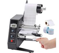 Dispenser automatico di etichette Estrattore di etichette da 12 W con fotosensore Applicatore di etichette portatile 1-8 M/min, Conteggio automatico 0-999999, Lunghezza 3-150 mm Larghezza 4-140 mm