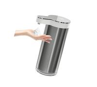 Dispenser automatico di liquido schiumoso moderno in acciaio inossidabile da 350 ml, capiente cisterna per il lavaggio delle mani, dispenser di sapone a batteria