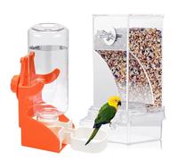 Dispenser automatico di mangimi per uccelli e pappagalli, mangime per uccelli con fontana per pappagalli, pappagalli, canarini, fringuelli