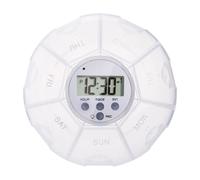 Dispenser automatico di medicinali, organizer per promemoria di pillole con timer, funzione di registrazione di integratori sanitari, organizer a 7 scomparti, per riporre i tuoi pastiglie