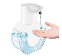 Dispenser automatico di sapone, 420 ml, dispenser automatico di sapone per mani, 4 dispenser di sapone per le mani regolabili, per bagno, ristorante, cucina, impermeabile IPX5, bianco