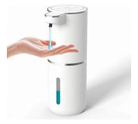 Dispenser automatico di sapone da 400 ml senza contatto, USB-C, 4 livelli di schiuma regolabili, montaggio a parete per bagno e cucina.