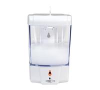 Dispenser automatico di sapone da parete, ideale per garantire igiene in bagni e cucine. Il design moderno e pratico garantisce un utilizzo efficiente in qualsiasi ambiente.