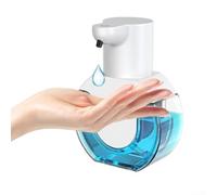 Dispenser automatico di sapone da parete touchless, con quattro livelli di erogazione regolabili, per cucina, bagno, ufficio, 420 ml, bianco (B)